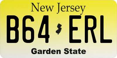 NJ license plate B64ERL