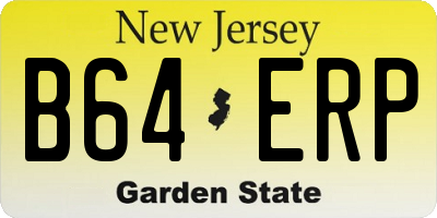 NJ license plate B64ERP