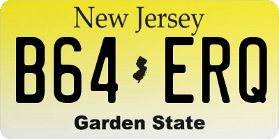 NJ license plate B64ERQ