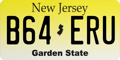 NJ license plate B64ERU