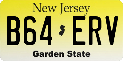 NJ license plate B64ERV