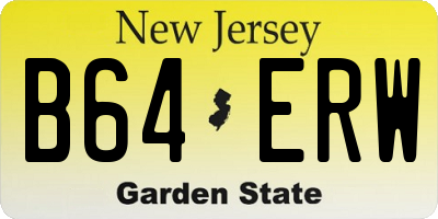 NJ license plate B64ERW