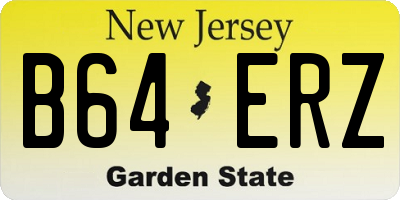 NJ license plate B64ERZ