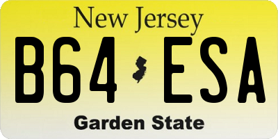 NJ license plate B64ESA
