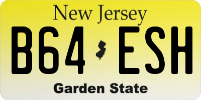 NJ license plate B64ESH