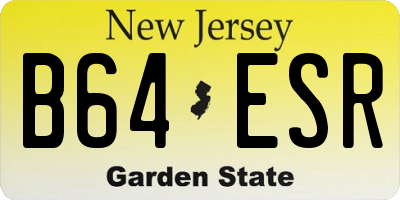 NJ license plate B64ESR