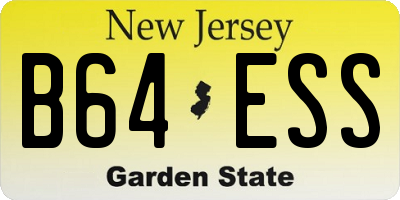 NJ license plate B64ESS