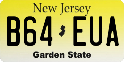 NJ license plate B64EUA