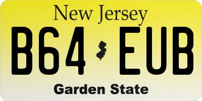 NJ license plate B64EUB
