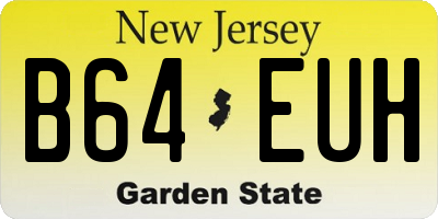 NJ license plate B64EUH