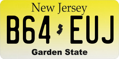 NJ license plate B64EUJ