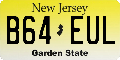 NJ license plate B64EUL