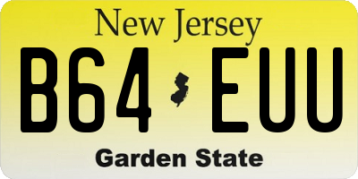 NJ license plate B64EUU