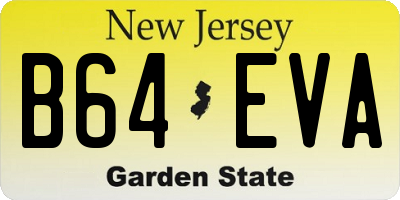 NJ license plate B64EVA