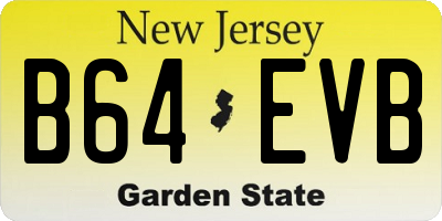 NJ license plate B64EVB