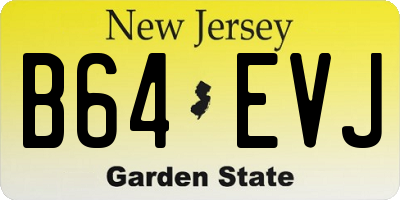NJ license plate B64EVJ