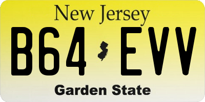 NJ license plate B64EVV