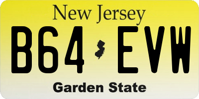 NJ license plate B64EVW