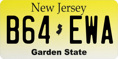 NJ license plate B64EWA