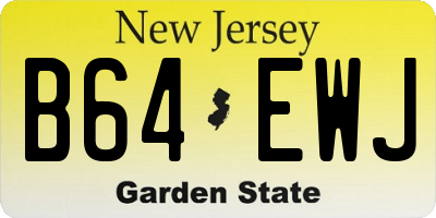 NJ license plate B64EWJ