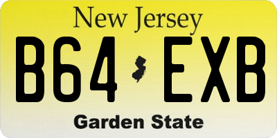 NJ license plate B64EXB