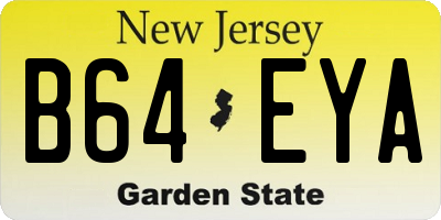 NJ license plate B64EYA