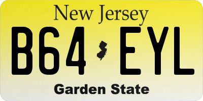 NJ license plate B64EYL