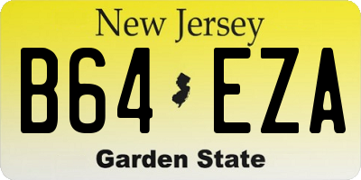NJ license plate B64EZA