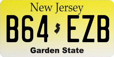 NJ license plate B64EZB