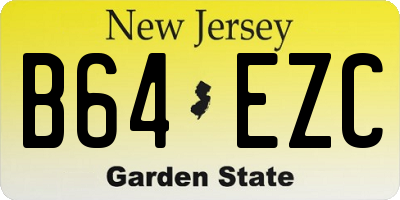 NJ license plate B64EZC