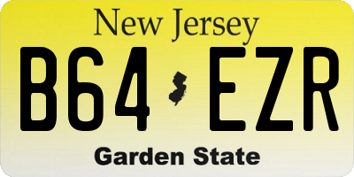 NJ license plate B64EZR