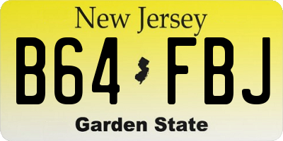 NJ license plate B64FBJ