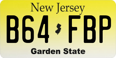 NJ license plate B64FBP