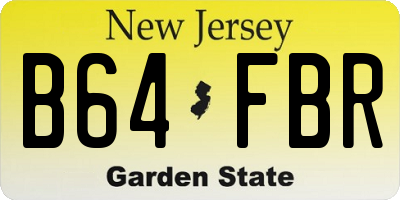 NJ license plate B64FBR