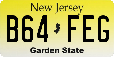 NJ license plate B64FEG