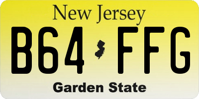 NJ license plate B64FFG