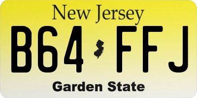 NJ license plate B64FFJ