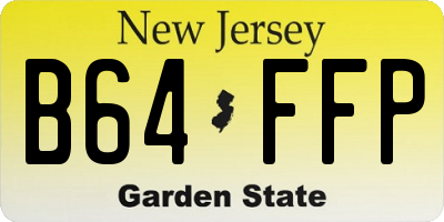 NJ license plate B64FFP