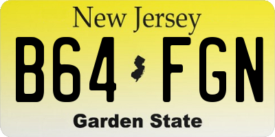 NJ license plate B64FGN