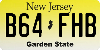 NJ license plate B64FHB