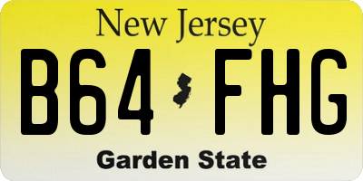 NJ license plate B64FHG