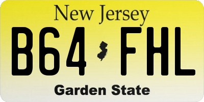 NJ license plate B64FHL