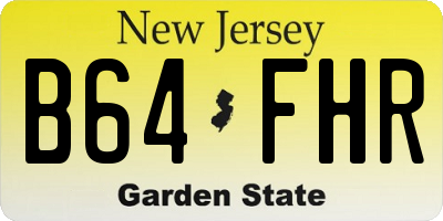 NJ license plate B64FHR