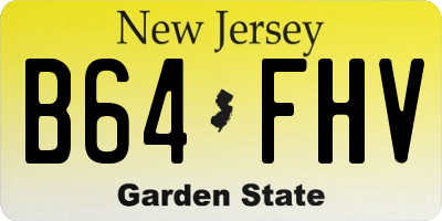 NJ license plate B64FHV
