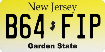 NJ license plate B64FIP