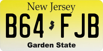 NJ license plate B64FJB
