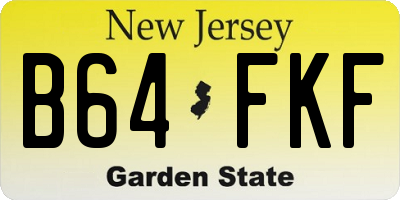 NJ license plate B64FKF