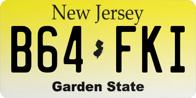 NJ license plate B64FKI
