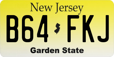 NJ license plate B64FKJ