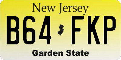 NJ license plate B64FKP